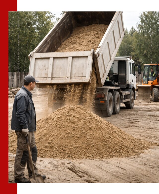 Доставка и продажа песка с разгрузкой в Камышине