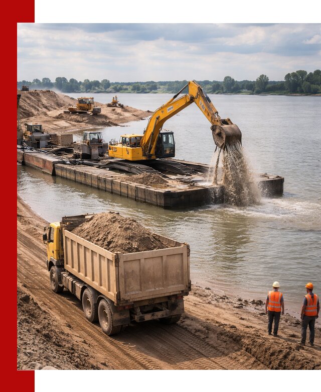 Намывной песок с доставкой в Камышине оптом и в розницу