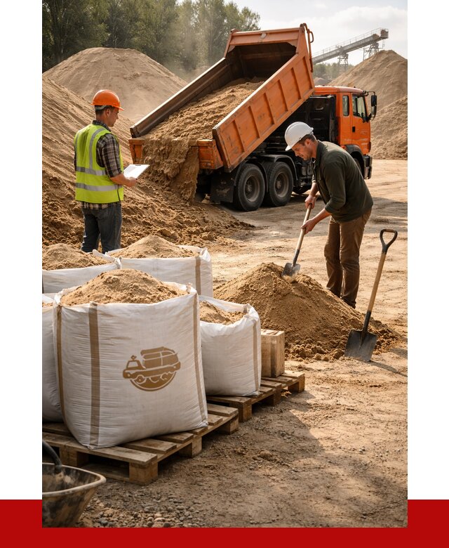 Строительный песок в Камышине от 2261 р. с доставкой, ПРОНЕРУДКмш