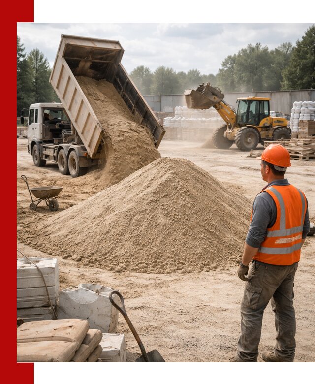 Доставка строительного песка с самосвалом в Камышине