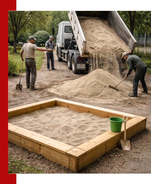 Песок для песочницы с доставкой в Камышине недорого и чистый