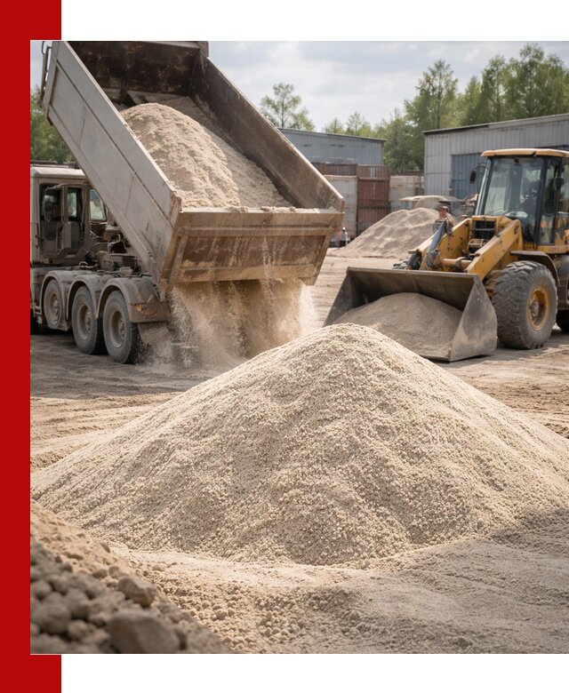 Кварцевый песок с доставкой в Камышине для строительных работ