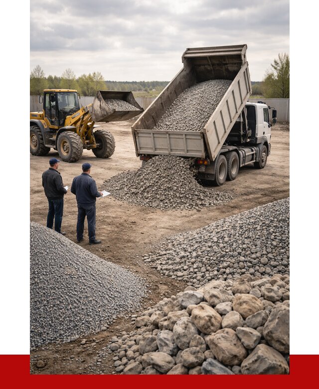 Гравий и камень с доставкой в Камышине от 4316 р. - ПРОНЕРУДКмш