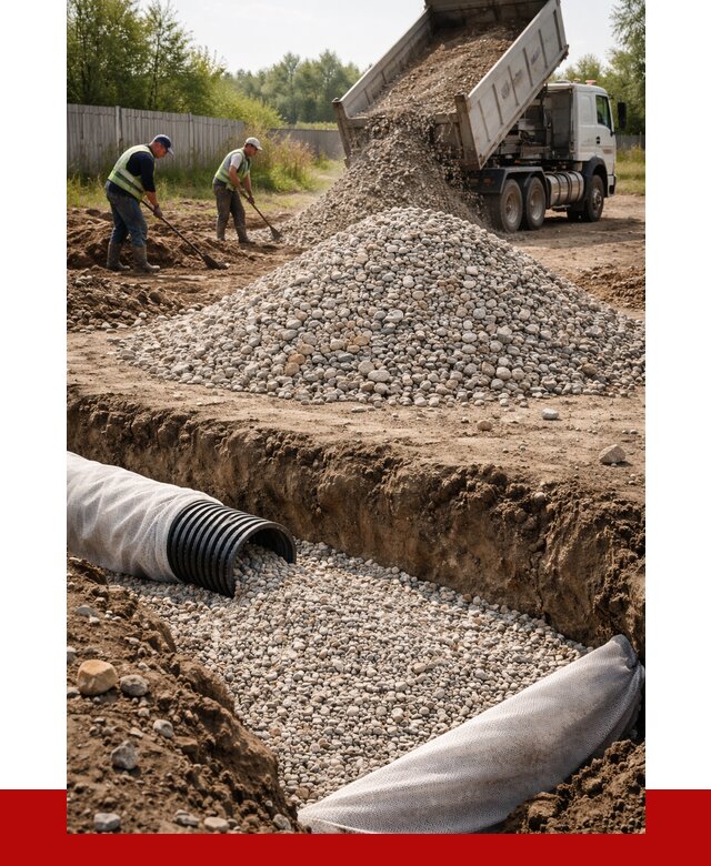 Гравий для дренажа в Камышине от 2261 р., доставка ПРОНЕРУДКмш