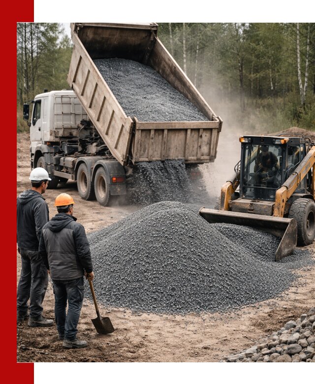 Гранитный отсев 0-5 с доставкой и разгрузкой в Камышине