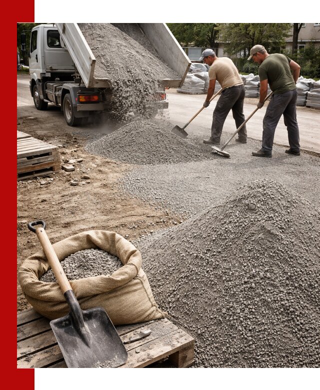 Отсев для тротуарной плитки в Камышине — доставка и укладка