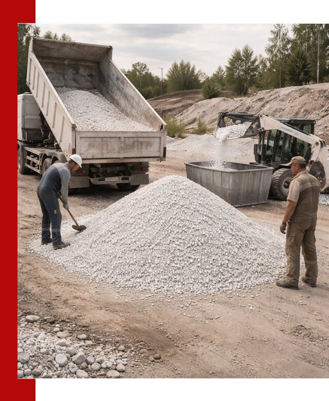 Доставка и продажа белой мраморной крошки в Камышине