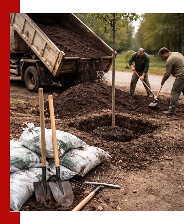 Грунт для посадки деревьев в Камышине — доставка и подготовка почвы