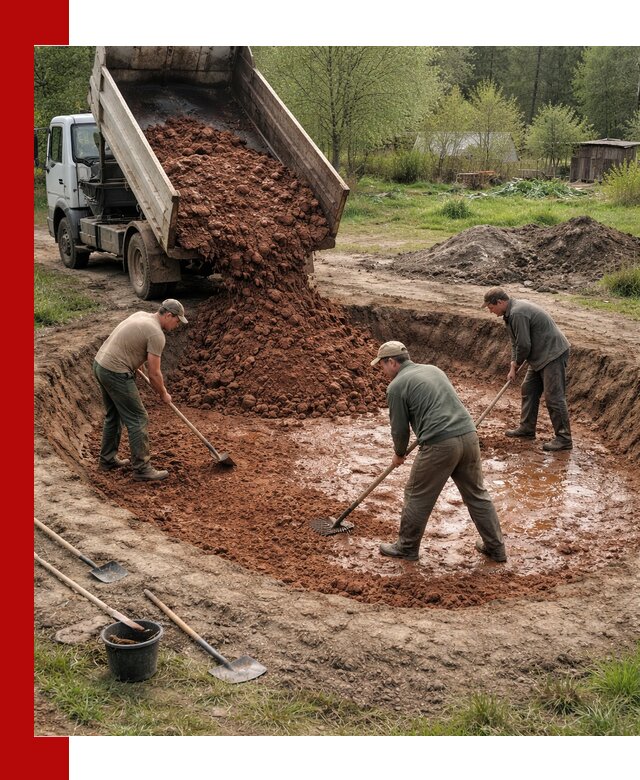 Купить качественную глину для пруда в Камышине
