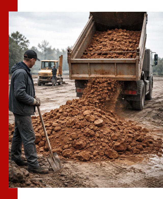 Глина для засыпки в Камышине с доставкой самосвалами