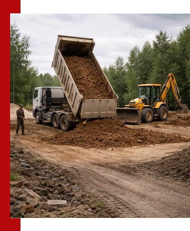 Доставка суглинка самосвалами в Камышине подсыпка и планировка