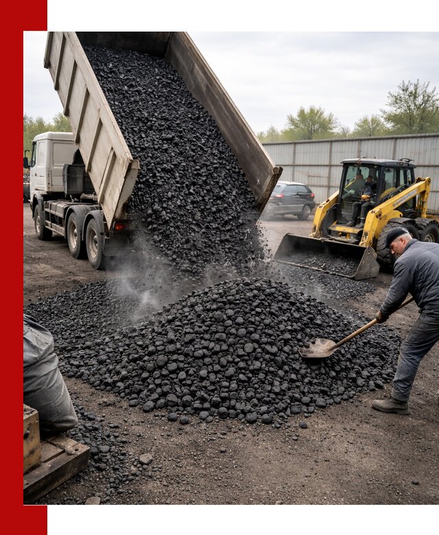 Доставка угля орех в Камышине оптом и в розницу