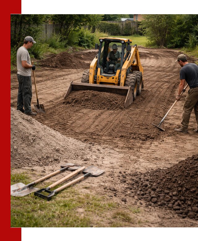 Планировка участка грунтом с вывозом и доставкой в Камышине