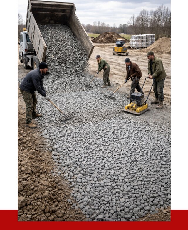 Устройство щебеночной подушки в Камышине от 4624 р. ПРОНЕРУДКмш