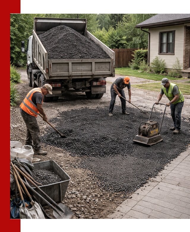 Асфальтовая крошка для двора с доставкой в Камышине